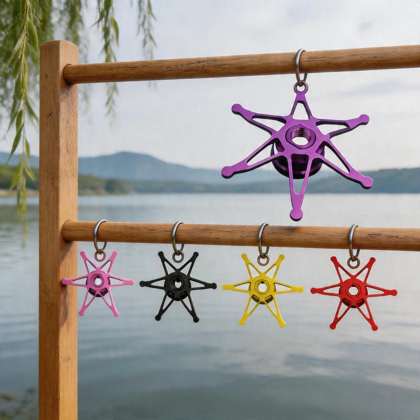Hollow 6 Point Star Drag Handle for Baitcasting Reels (Universal Fit)