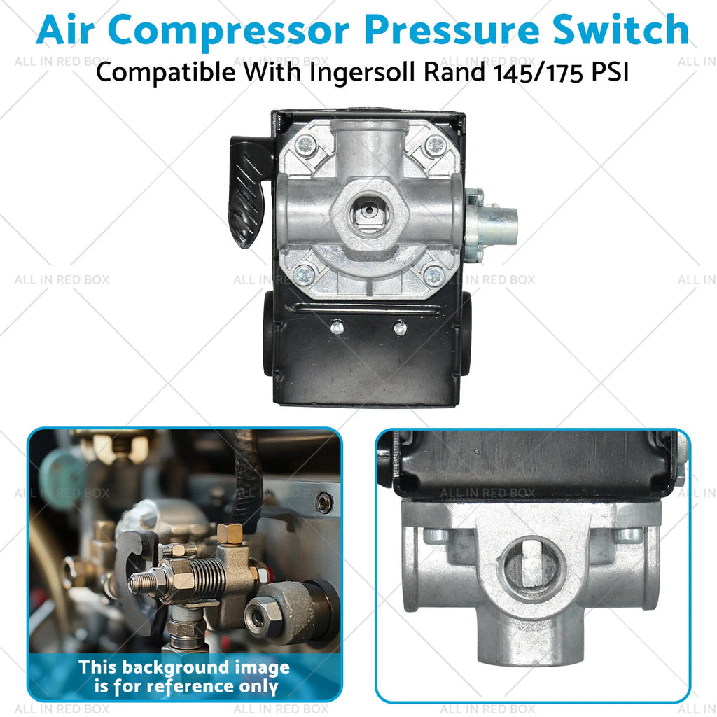 Pressure Switch for Ingersoll Rand 145/175 PSI Air Compressor (23474653)