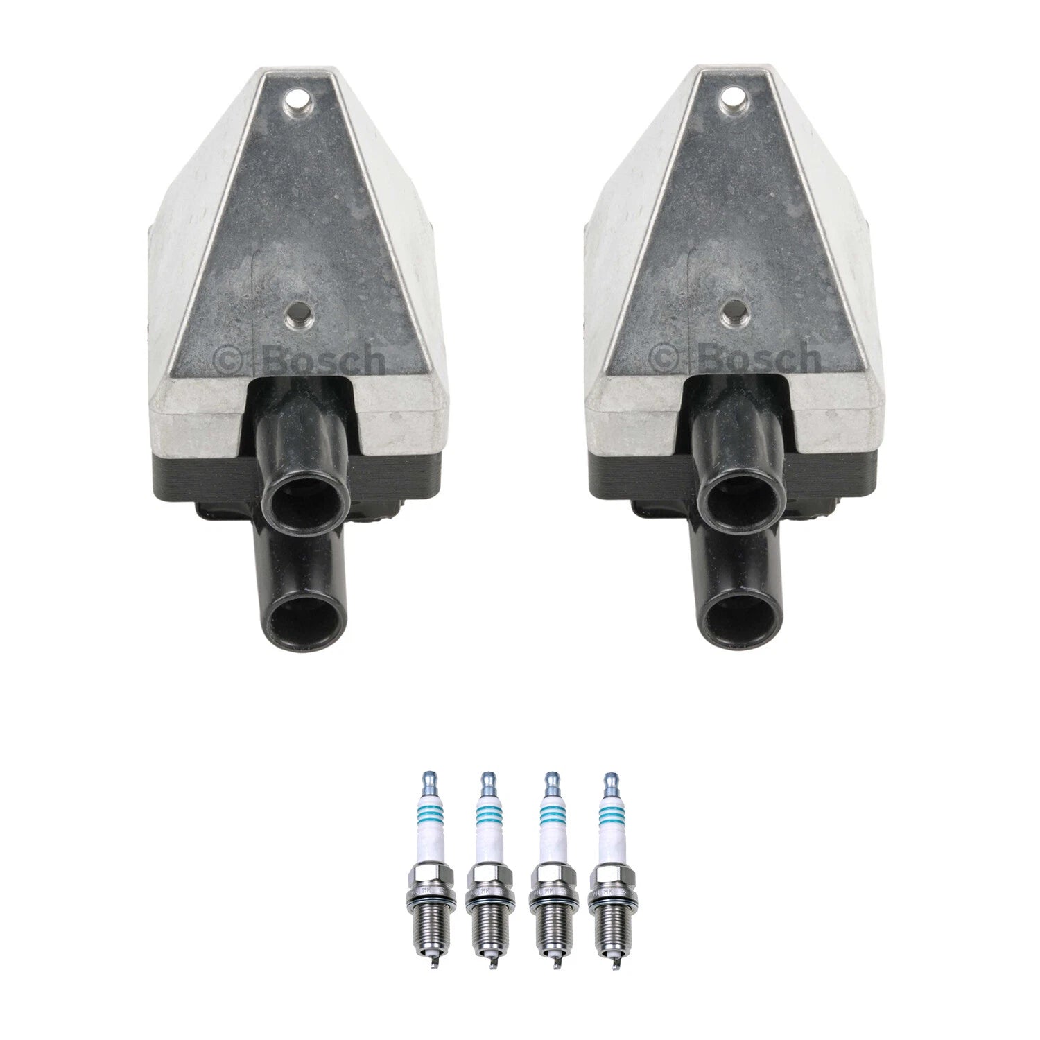 2X Ignition Coil & 4 Iridium Power Spark Plug Kit for Mercedes W202 C220 (1994–2000)