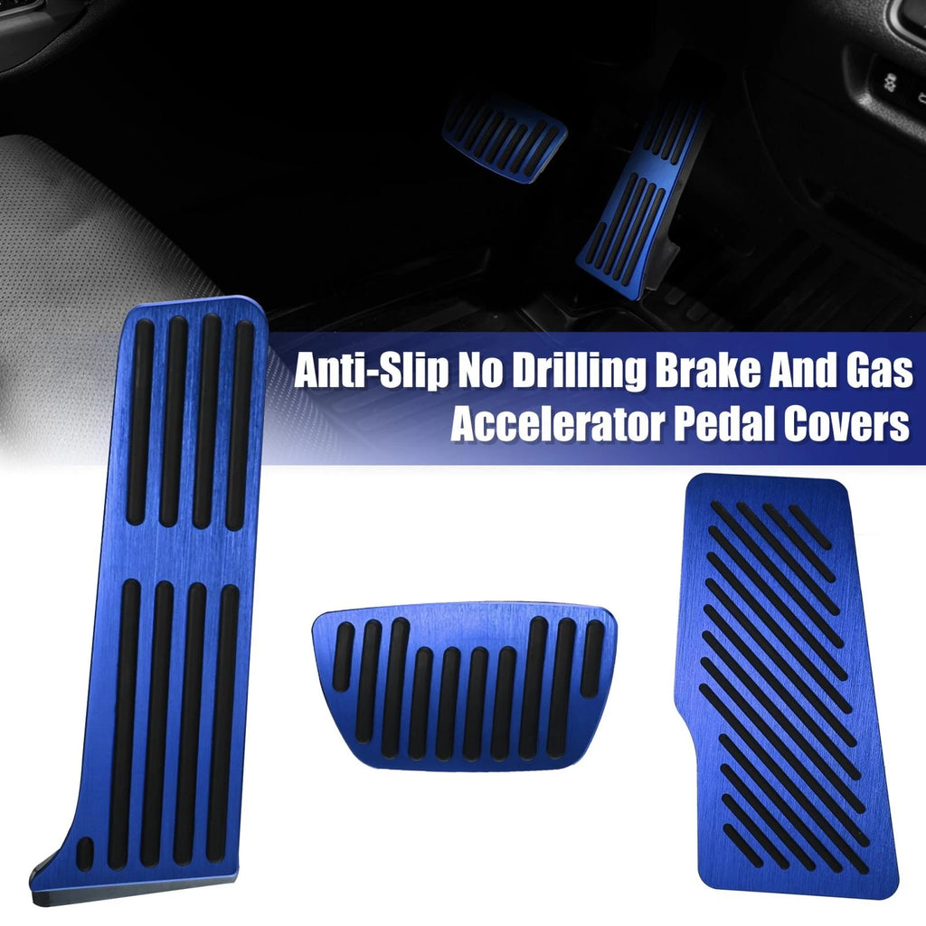 3pcs Non-Slip Blue Brake Gas Accelerator Pedal for Toyota Camry (2018–2022)