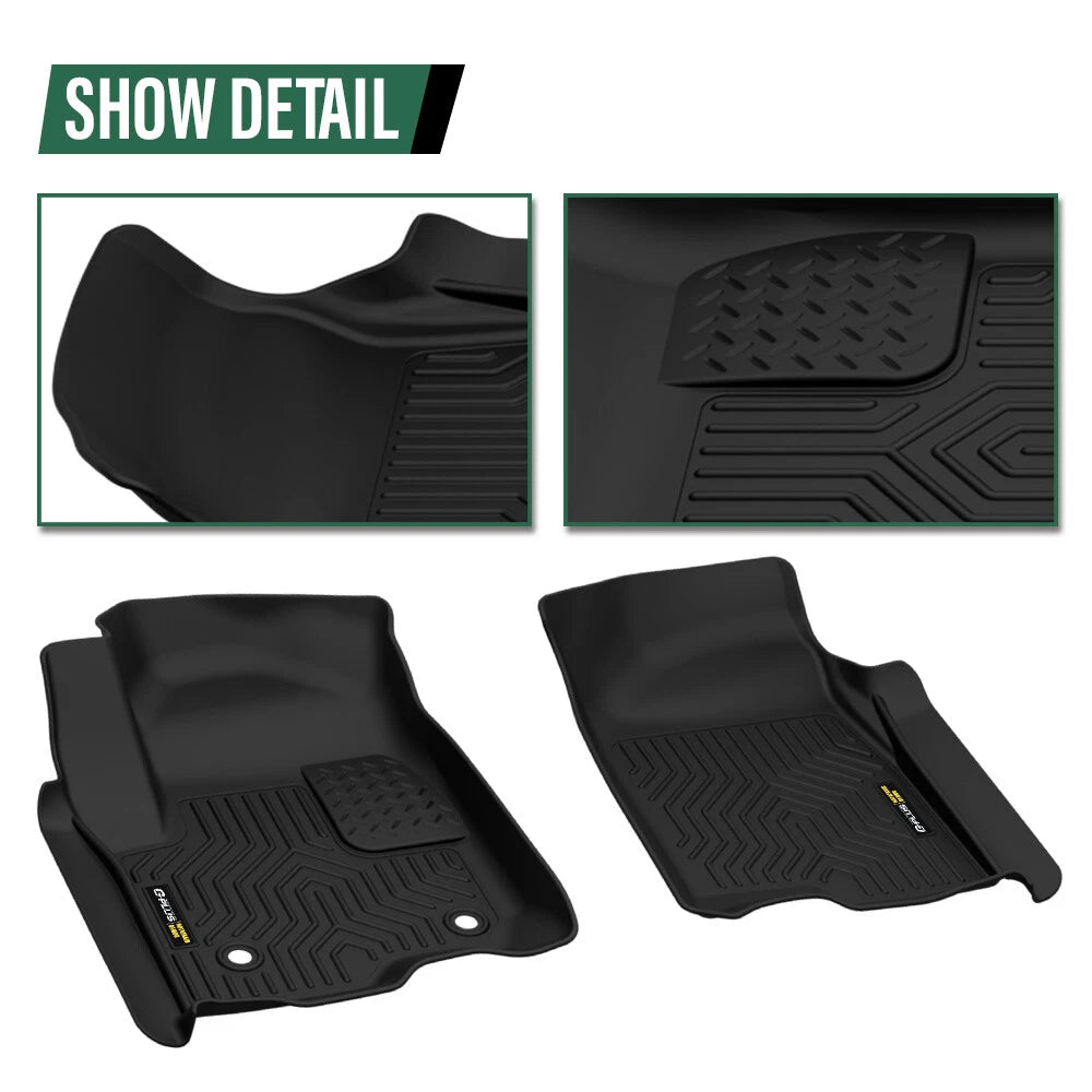 TPE Floor Mats for Silverado Sierra 1500 2500 3500 Crew Cab (2019–2026)
