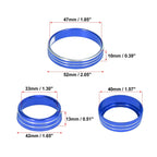 3pcs Headlight Volume Tune Knob Cover for Ford Mustang (2015–2020) Blue