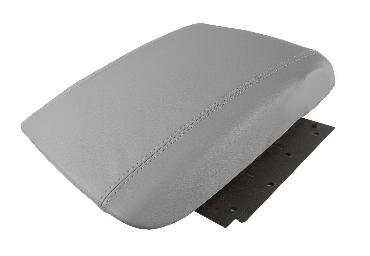 Leather Console Lid Armrest Cover for Cadillac Escalade (2002–2006) Light Gray