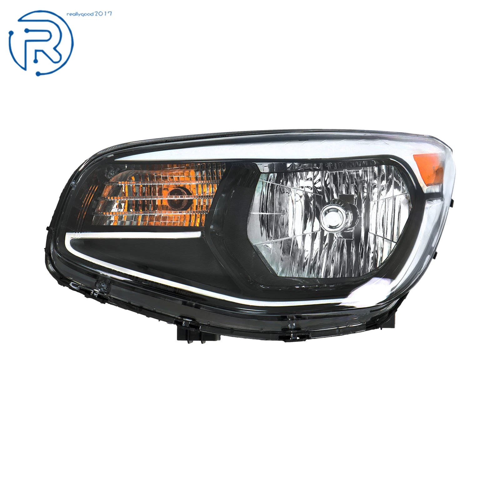 Left Side Halogen Headlight for Kia Soul (2014-2019) Chrome & Black