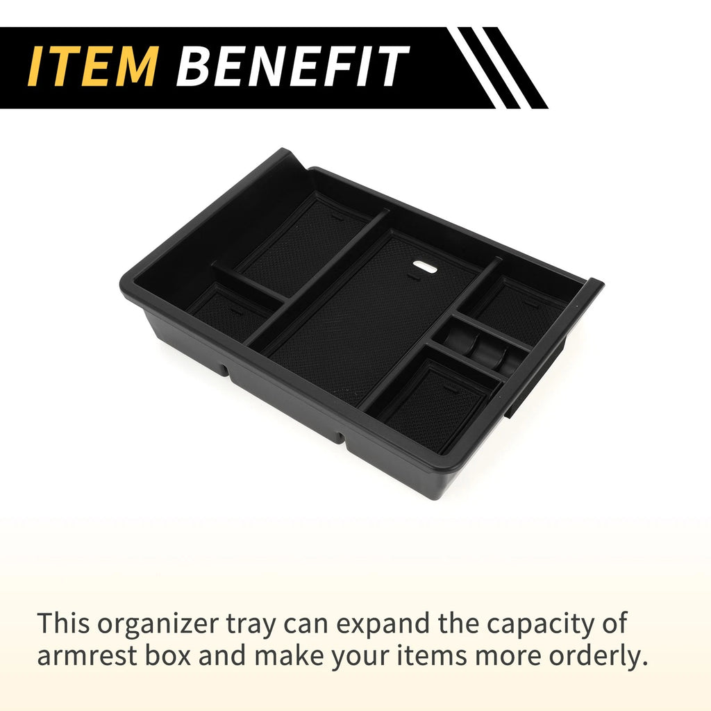 Center Console Organizer Tray for Chevy Silverado, GMC Sierra (2014–2023)