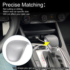 Gear Shift Knob Cover Sticker for Kia Forte Sorento Carens Seltos (2010–2023) Silver Tone