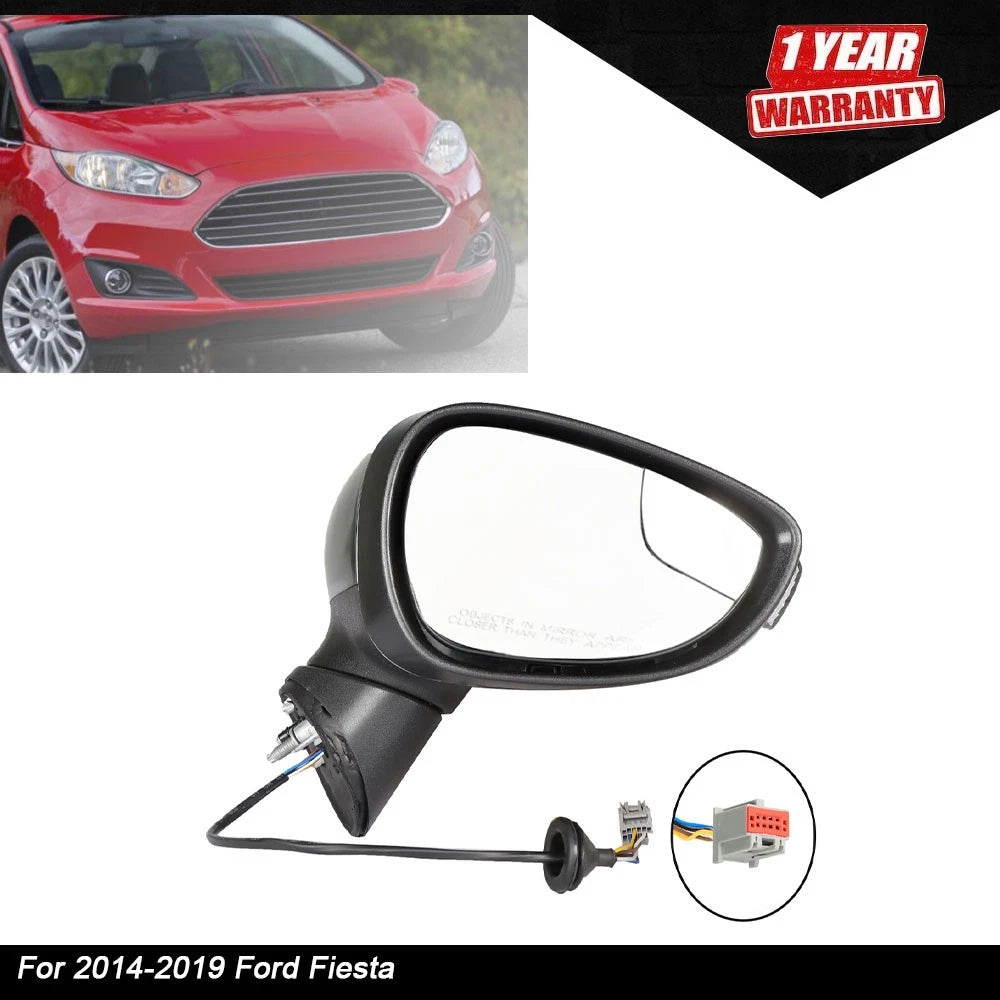 Passenger Side Mirror for Ford Fiesta (2014â2019) Black