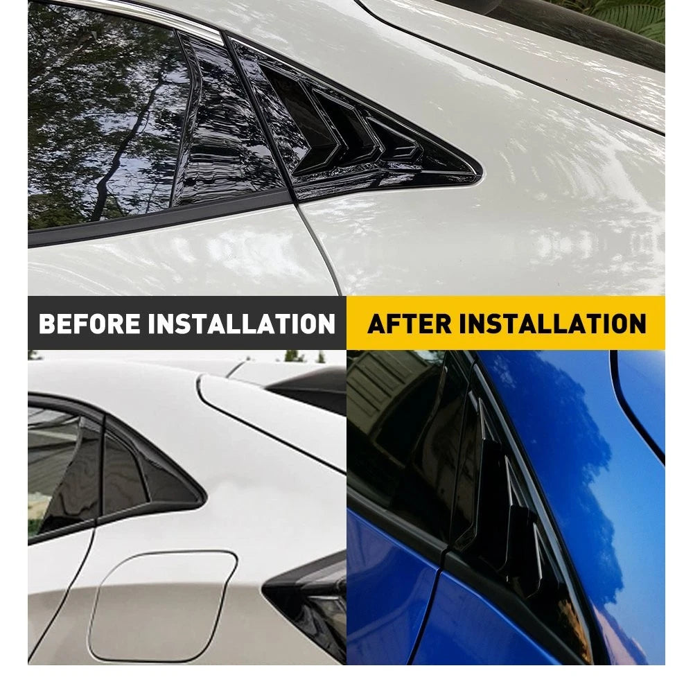 Rear Side Vent Window Louver Cover for Honda Civic Type R Hatchback (2017–2020)