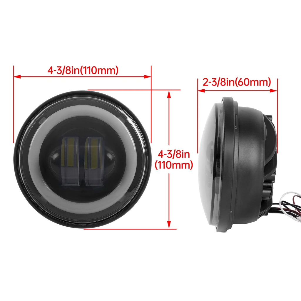 Set of 2 LED Spot Fog Lights for Harley Road King (1994–Present)