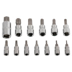 13pc Star Socket Set for CRV (1/4", 3/8", 1/2" Drive, T8-T70)