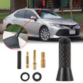 Carbon Fiber AM/FM Radio Antenna Stubby Black Universal Screw (Universal)