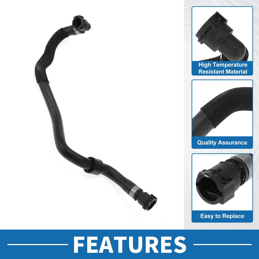 Engine Radiator Hose No. 17127580960 for BMW 740i (2011–2012) Rubber Black