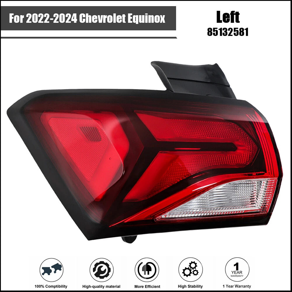 Tail Light Assembly for Chevrolet Equinox (2022–2024) LH Driver Side Halogen