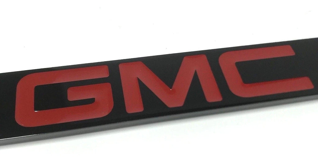 License Plate Frame Black with Red Emblem for GMC Pickup SUV (2001–2025)
