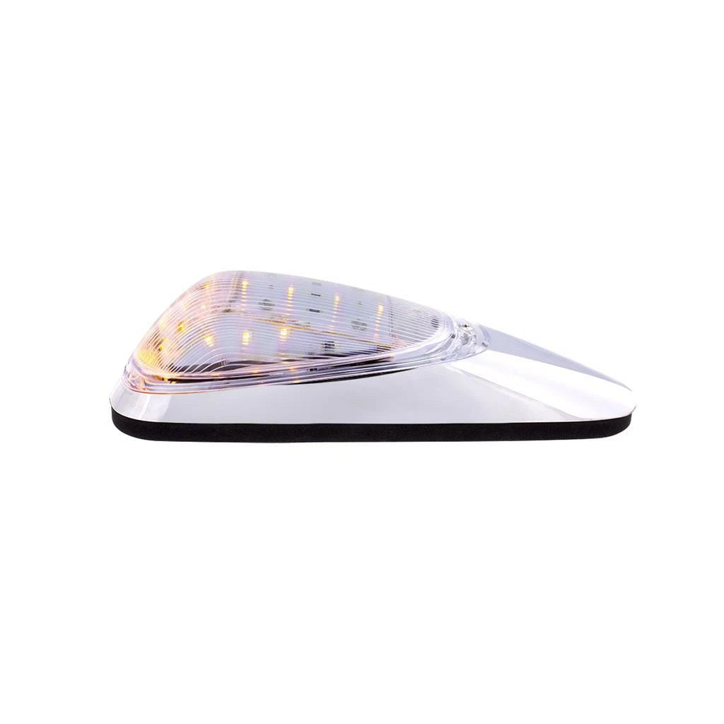 Cab Light Amber LED Clear Lens Chrome Housing for Jeep Wrangler (1997–2006)