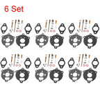 Set of 6 Carburetor Carb Kits for Briggs & Stratton (394693, 291763, 295938)