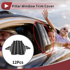 12 Pcs Car Door Pillar Window Trim for Toyota Allion (2021–2023) Black