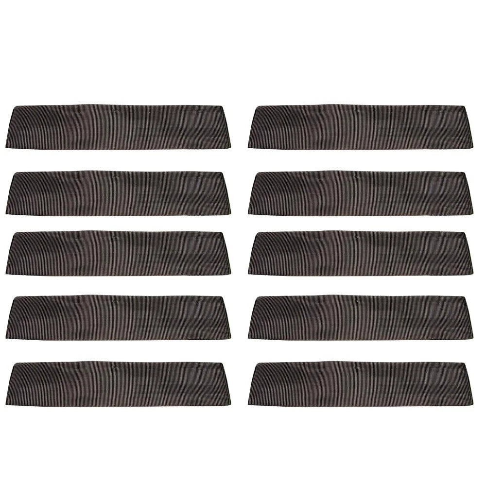 Set of 10 Black Cordura 12" Sliding Sleeves for 2" Ratchet Tie-Down Strap