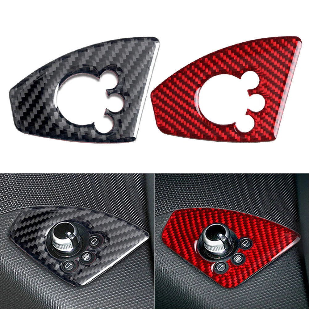 Interior Door Lock Button Cover Trim for Audi TT TTRS (2008–2014) Carbon Fiber