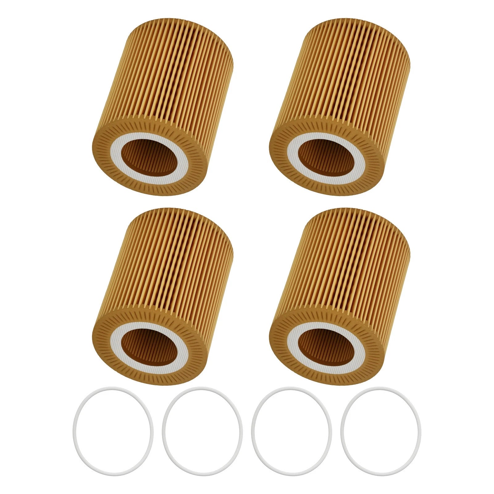 Set of 4 Oil Filters for Ford F-150 3.0L Diesel (2018–2021)