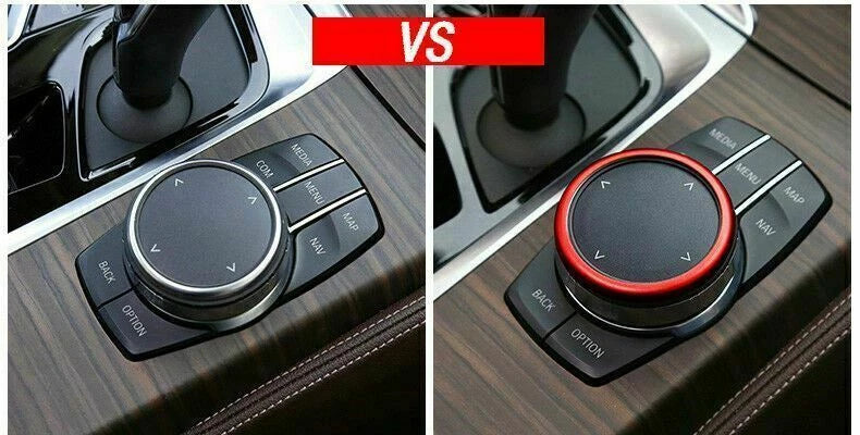 3D Red Metal iDrive Controller Knob Ring for BMW  (2010-2016)