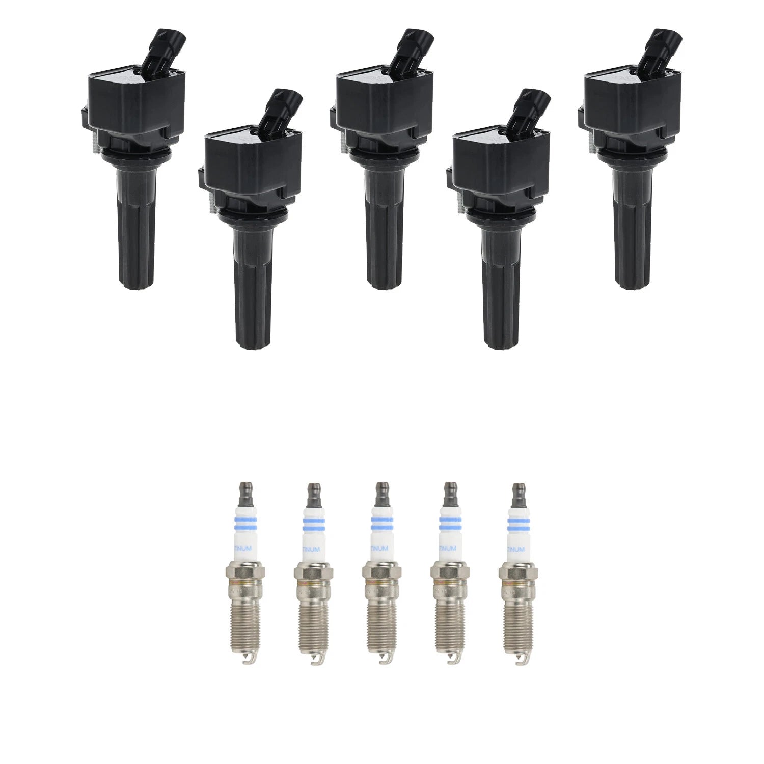 Set of 5 Ignition Coils & Spark Plugs for Chevrolet Colorado (2004–2012)