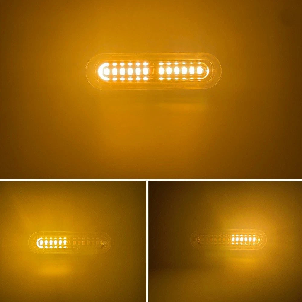 8x LED Strobe Light Bar for Car Truck Amber Hazard Beacon