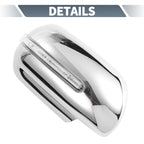 Set of 2 Rearview Mirror Cover Overlay Chrome for Suzuki (with LED Light)