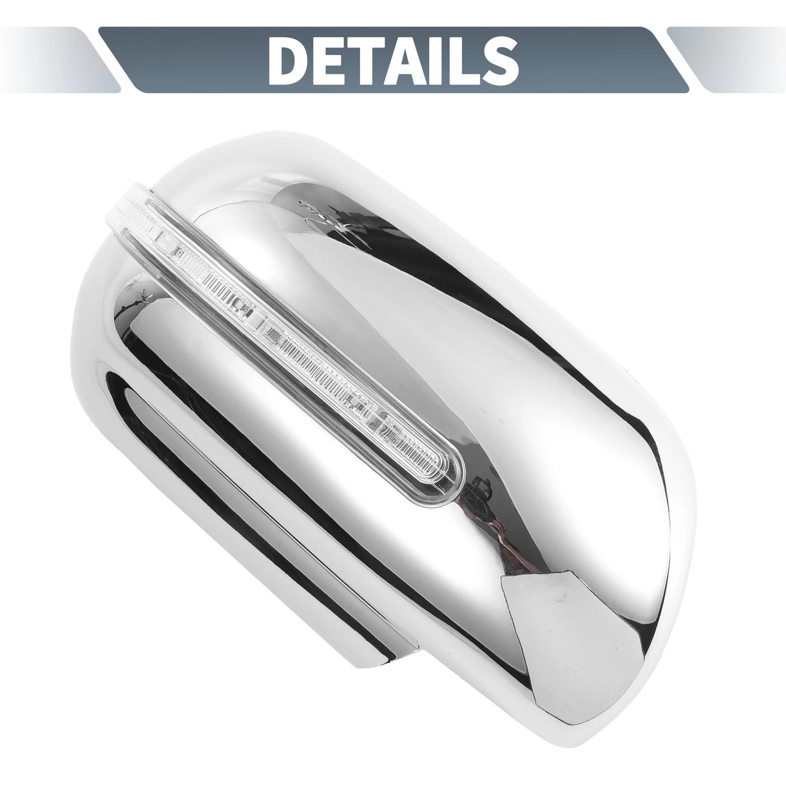 Set of 2 Rearview Mirror Cover Overlay Chrome for Suzuki (with LED Light)