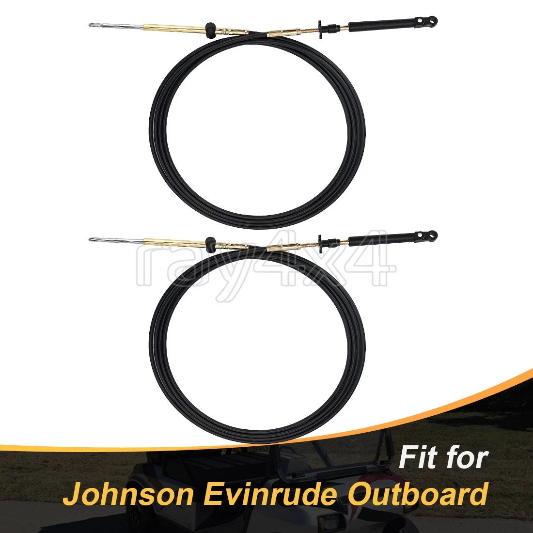 2pcs Snap-In Control Cable 0173114 for Johnson Evinrude OMC (14')