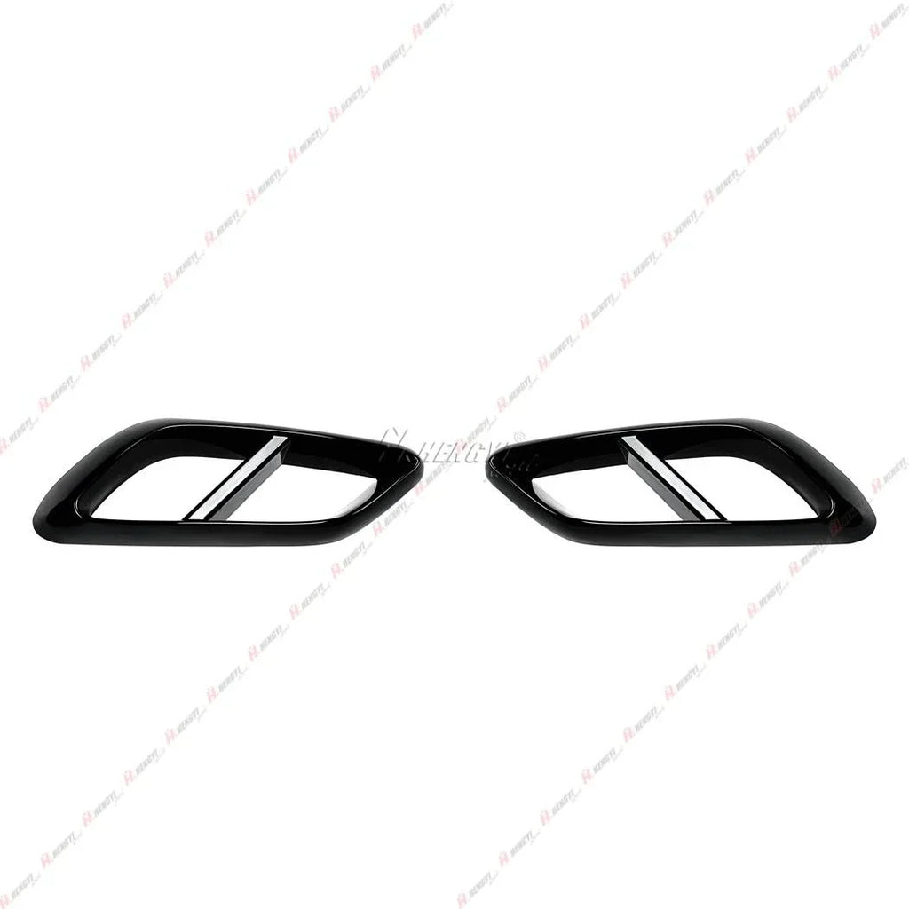 Gloss Black Rear Exhaust Tip Cover for Mercedes E-Class AMG-Line Sedan