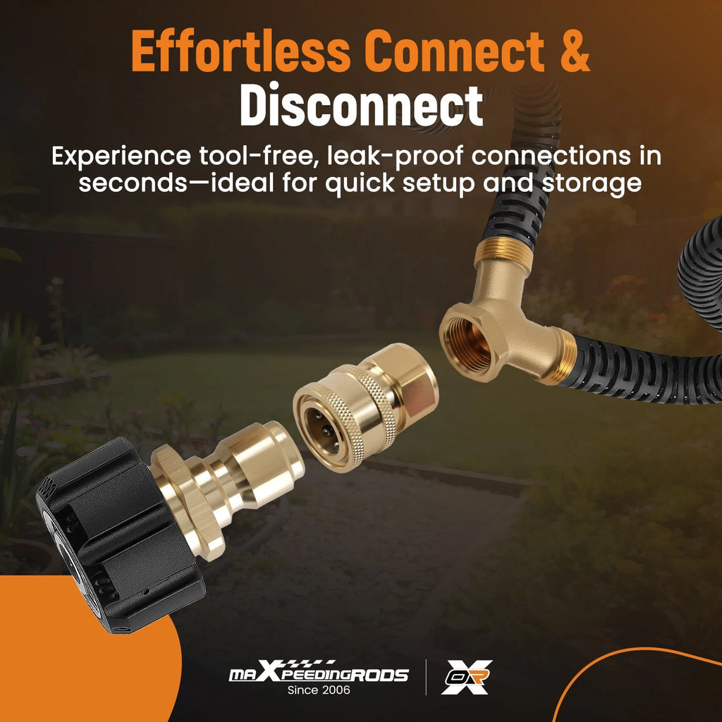 3/8'' Quick Connect Pressure Washer Tee Y-Adapter for Two Guns 5000 PSI