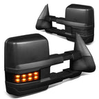 Pair of Powered Heated LED Turn Signal Tow Mirrors for Silverado Sierra (1999–2002)