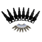 Set of 8 Ignition Coils & Double Platinum Spark Plugs for BMW 4.4 V8 N63 S63