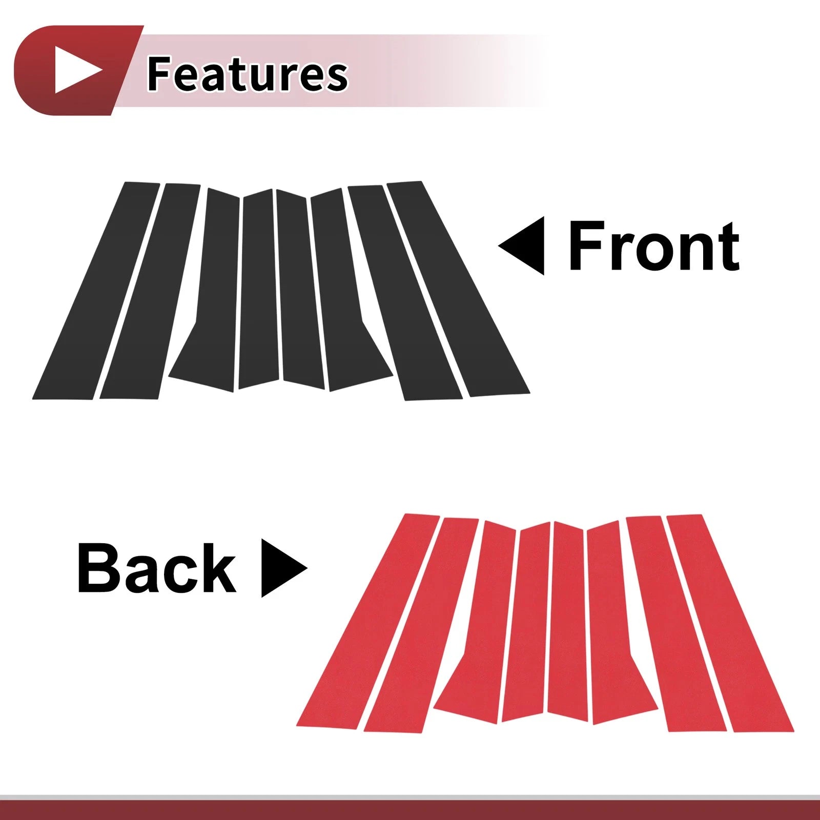 Door Pillar Window Trim for Audi Q7 (2006–2015) Black Left Right