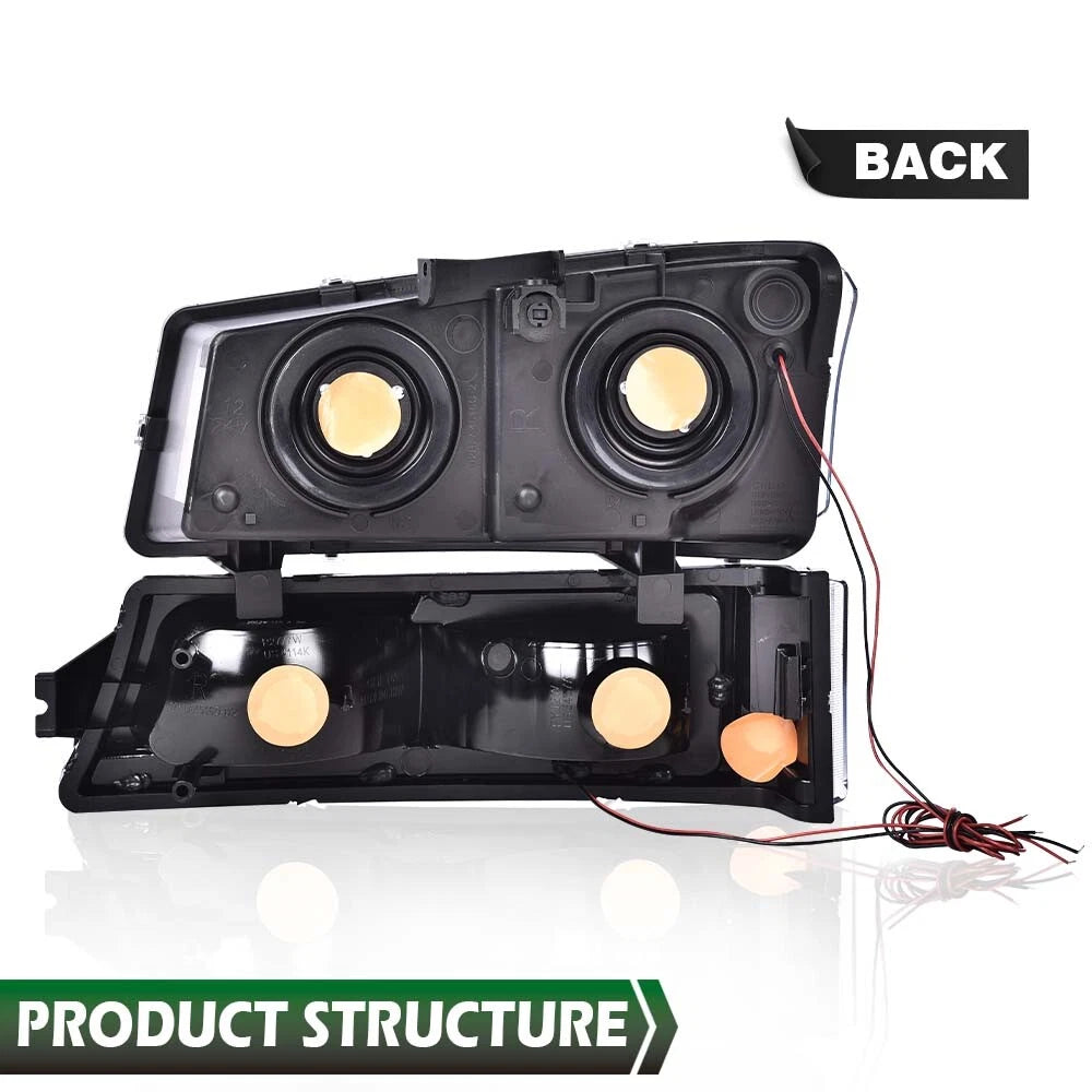 LED DRL Headlights Bumper Lamps for Chevy Silverado 1500 (2003–2007)