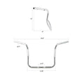 14" Rise Ape Hanger Handlebar for Harley CVO Street Glide FLHXSE (2023–2025) Chrome