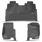 Set of 2 Front & Rear Floor Mats for Ford F150 Super Crew Cab (2015–2025) TPE