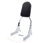 Chrome Flame Backrest Sissy Bar w/ Leather Pad for Kawasaki Vulcan 800 (1996–2006)