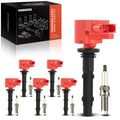 Set of 6 Ignition Coils & 6 Iridium Spark Plugs for Mercedes-Benz W203/W204 (2000–2010)