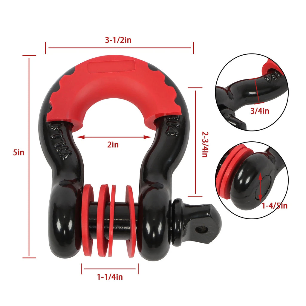 2X Recovery Tow Strap Kit for MBS (3in x 20ft)
