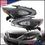 Headlight Assembly Set of 2 for Nissan Altima (2016–2018) Halogen