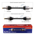 Set of 2 Front CV Axle Shafts for Mazda 6 (2009–2013)
