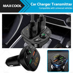 Bluetooth FM Transmitter Car Phone Charger for iPhone Android (2002–2019)