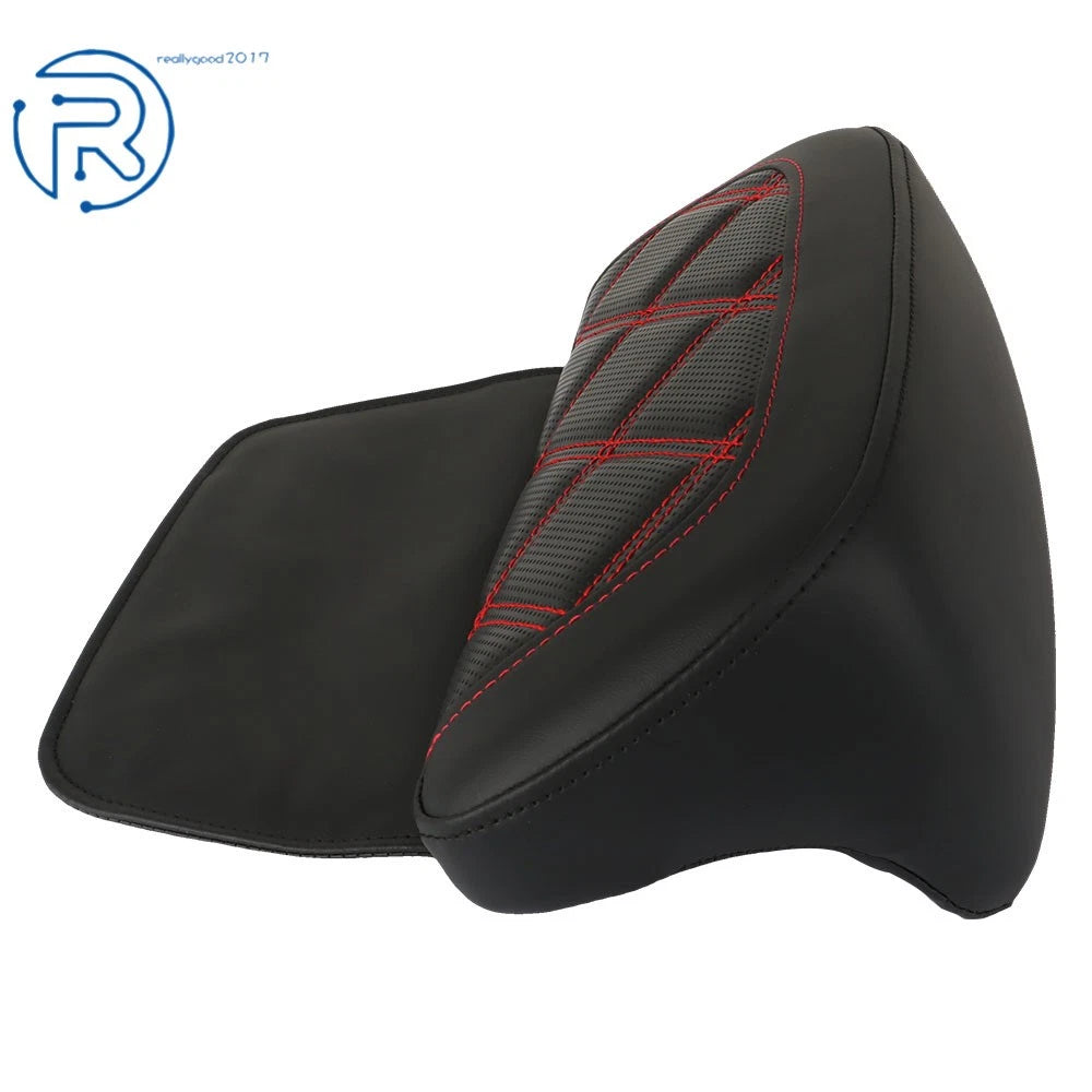 Backrest Pad for Harley Glide Street Road Glide Road King (2009-Present) Red Stitching