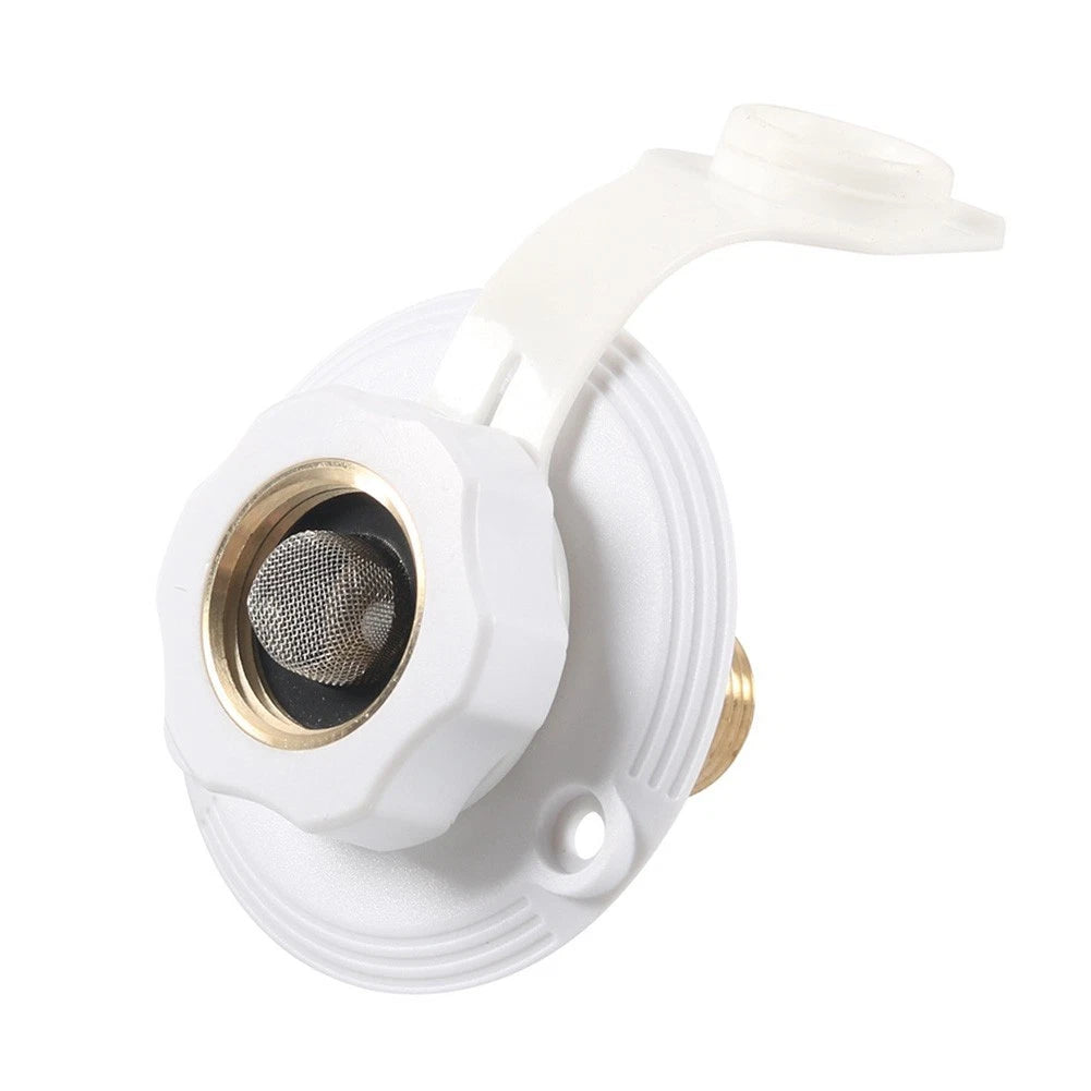One-Way Water Inlet Valve for RV Camper Boat (1/2 in, 3/4 in Threaded)