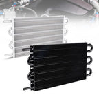 6 Rows Universal Aluminum Remote Transmission Oil Cooler Kit