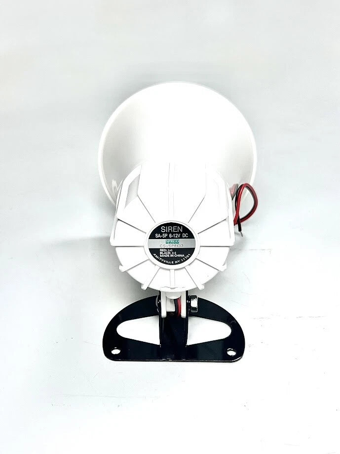 Siren SPECO SA-5P for 6-12 VDC Vehicles (115dB, 5in, White)