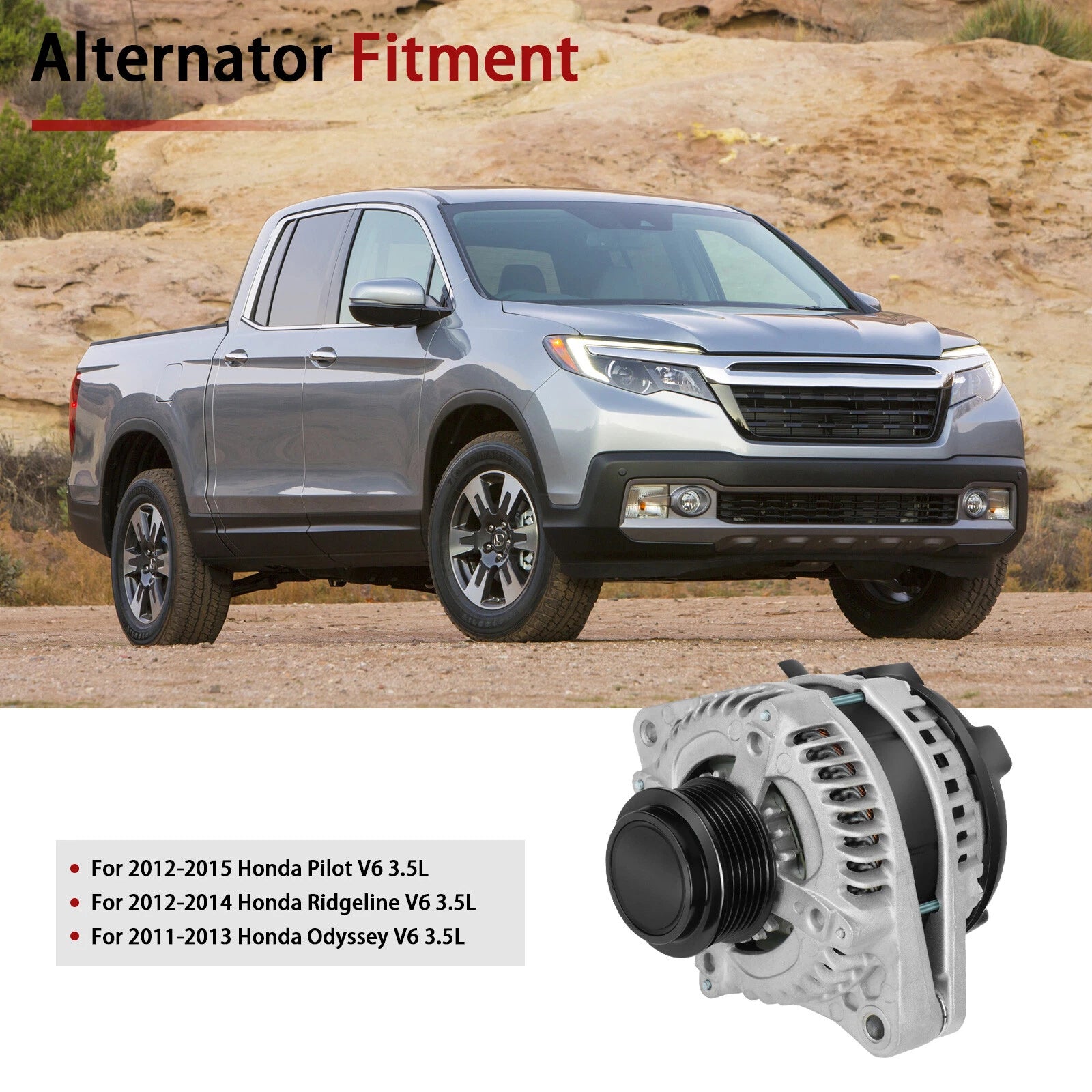 High Output Alternator for Honda Pilot V6 (2012-2015)