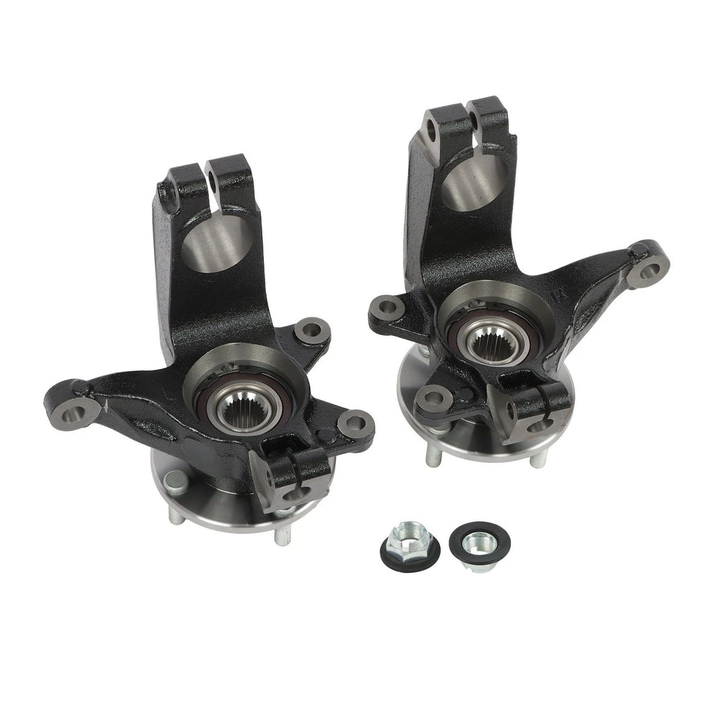 Set of 2 Steering Knuckle & Wheel Hub Bearing Assembly for Ford Focus